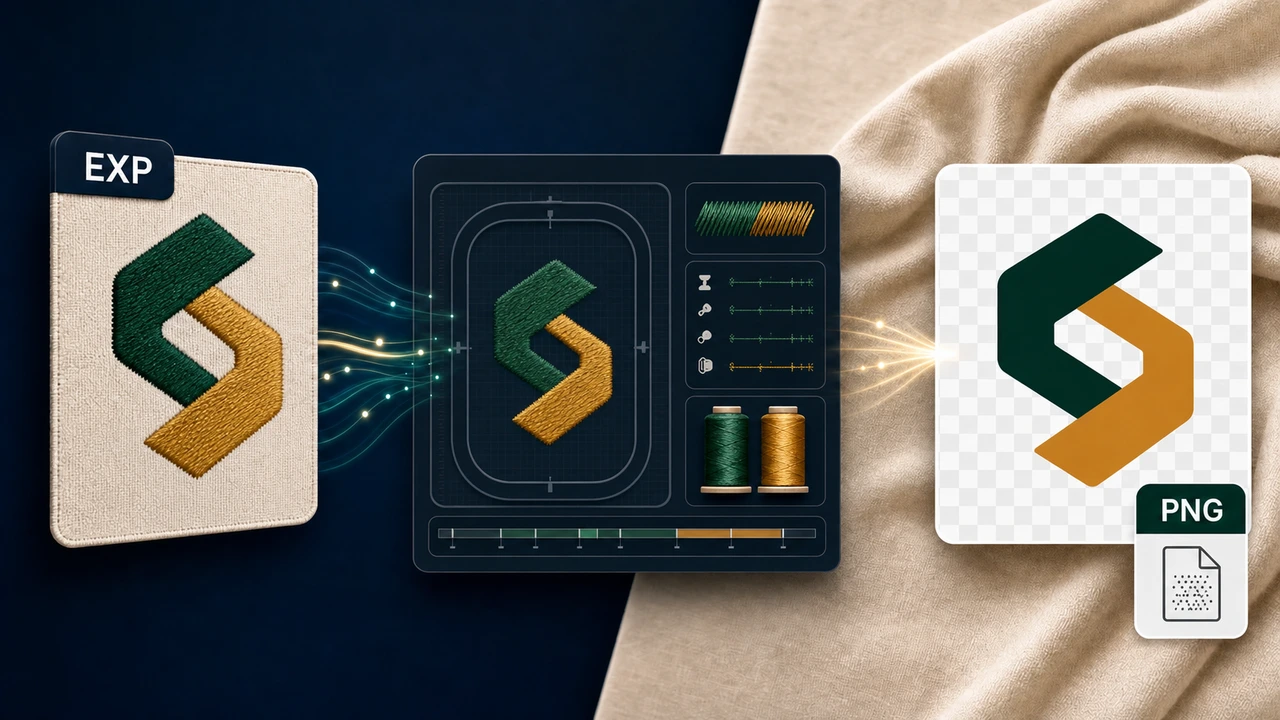 EXP to PNG preview in StitchPilot.ai