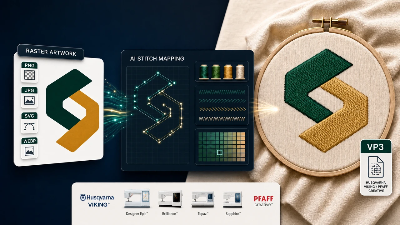 image to vp3 workflow preview in StitchPilot.ai