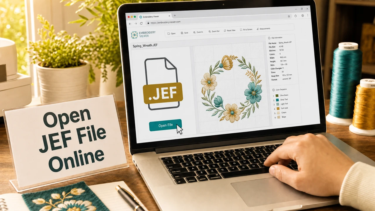 How to Open a JEF File Online How to open a JEF file online with StitchPilot.ai