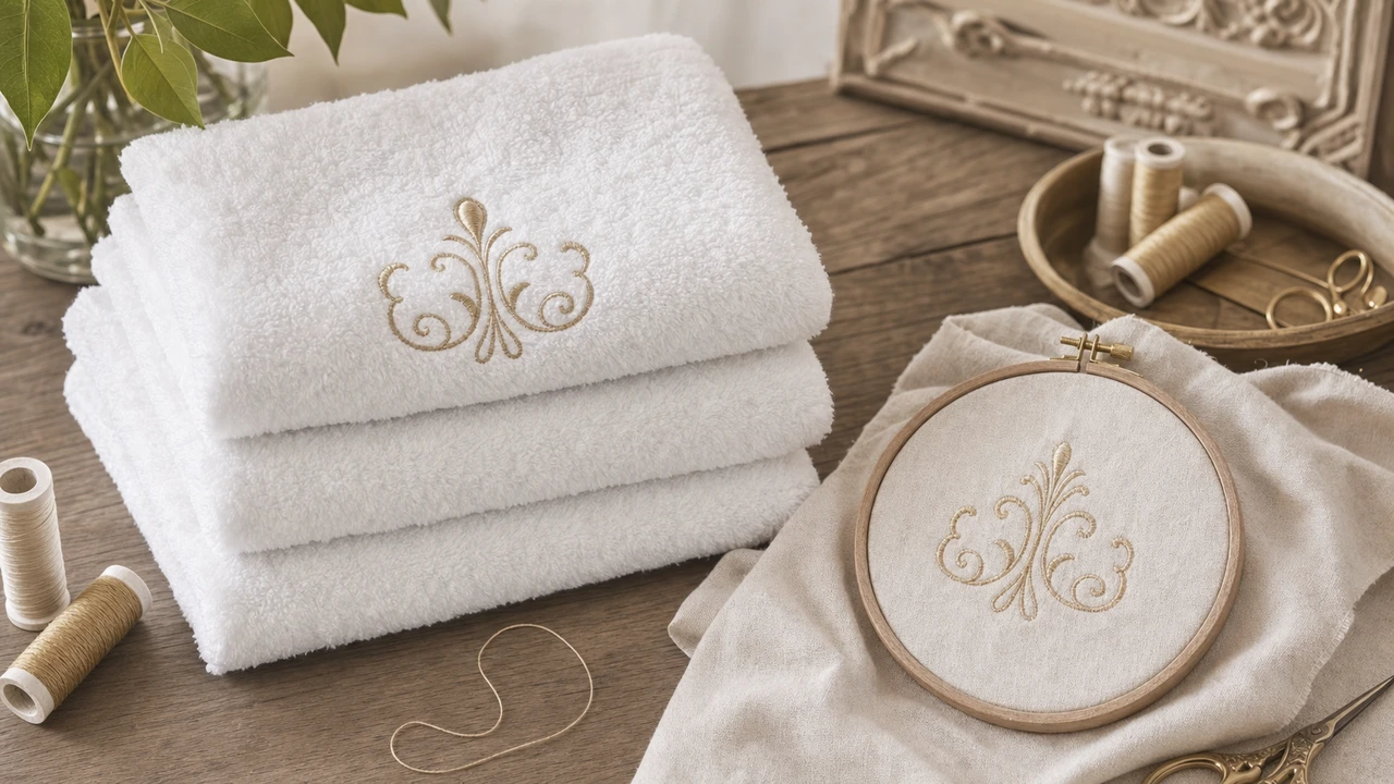 Monogram and Embroider Towels workflow with StitchPilot.ai